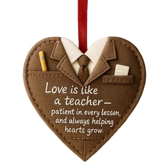 Occupational Love Heart Ornaments Heart Ornament to Honor Chef/Teacher/Builder/Firefighter for Christmas Tree Decor