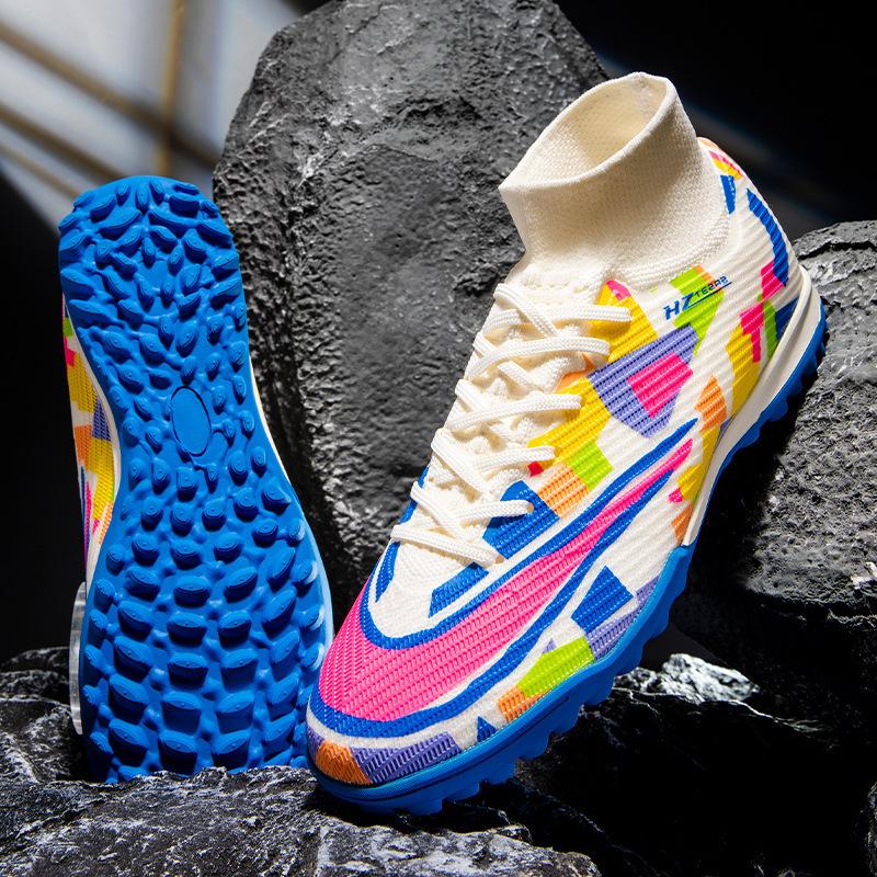 15 Scarpe da Allenamento Sportivo Speciali per Calcio High-Top con Chiodi Ag, Tessuto Fly-Weave Senza Cuciture, per Uomo e Donna