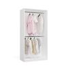 Armario Modular Openo Set 260/250 Blanco Cajones Barras Estantes Grande Para Dormitorio