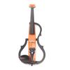 Silent Electric Violin 4 4 Floor Tile Pattern Carbon Fiber Maple Wood Quiet Violin Set for Practice