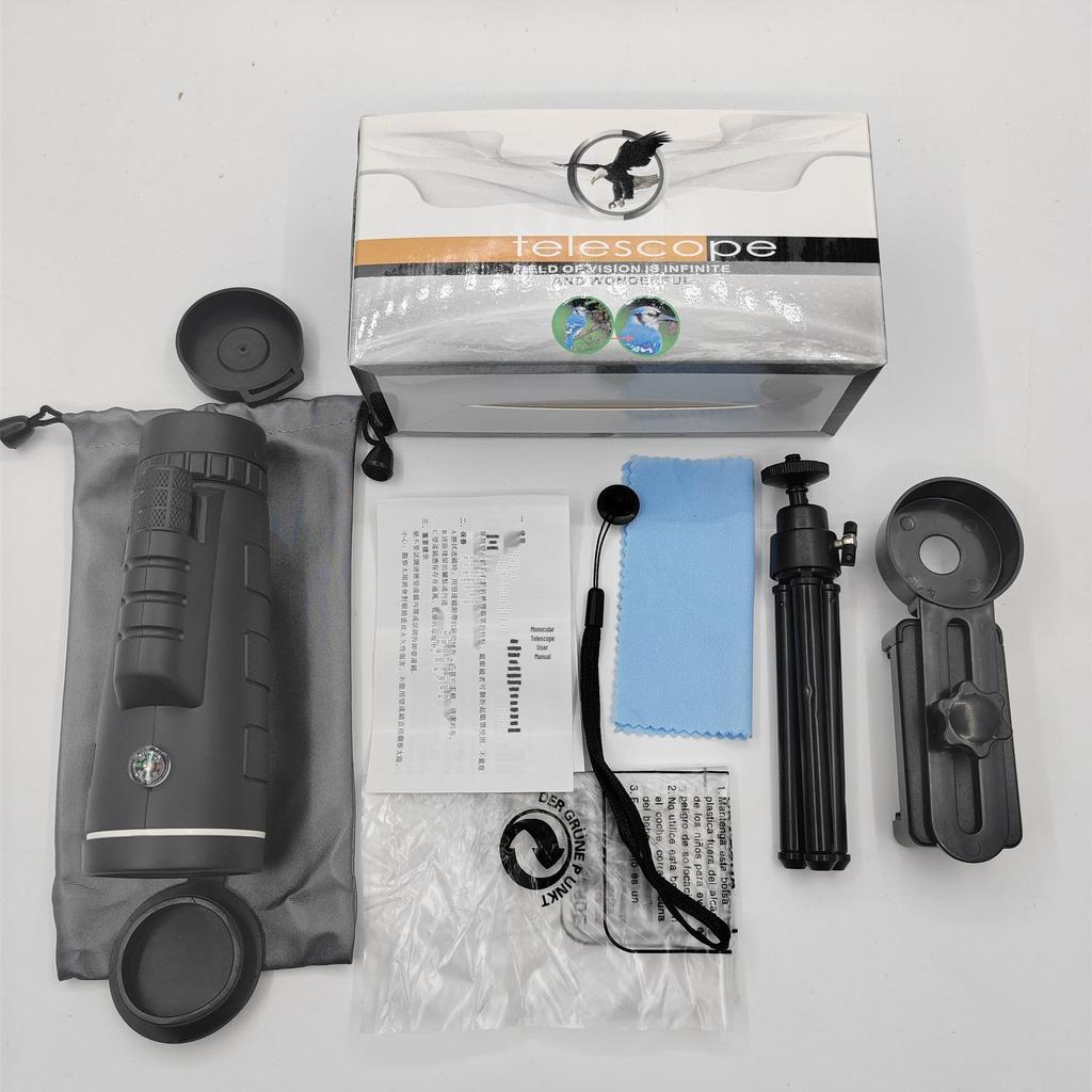 High-Definition Monocular with Phone Holder & Tripod for Outdoor Activities