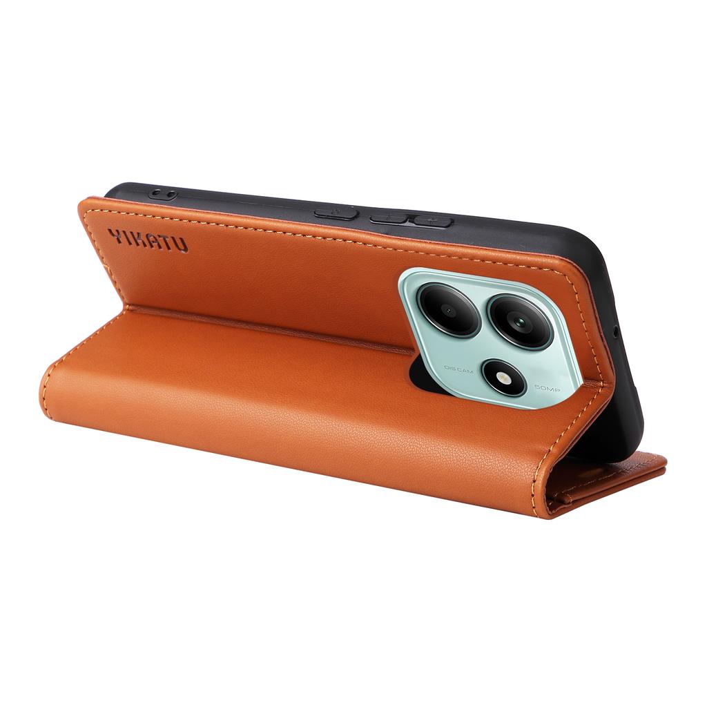 YIKATU YK-001 For Xiaomi Redmi Note 14 5G Case Stand Leather Phone Cover Strong Magnetic Closure