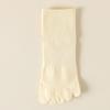 Five-fingered Socks for Women, Spring and Summer, Solid Color Cotton, Sweat-absorbing, Boneless, Anti-pilling, Split-toe Socks, Sports Short Socks