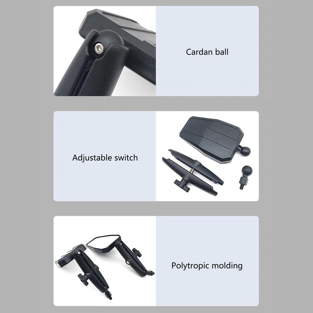 Foldable Adventure Mirrors for Westwind Off-road Motorcycle Angle Adjustable Handlebar Rear View Mirrors ATV Accessories