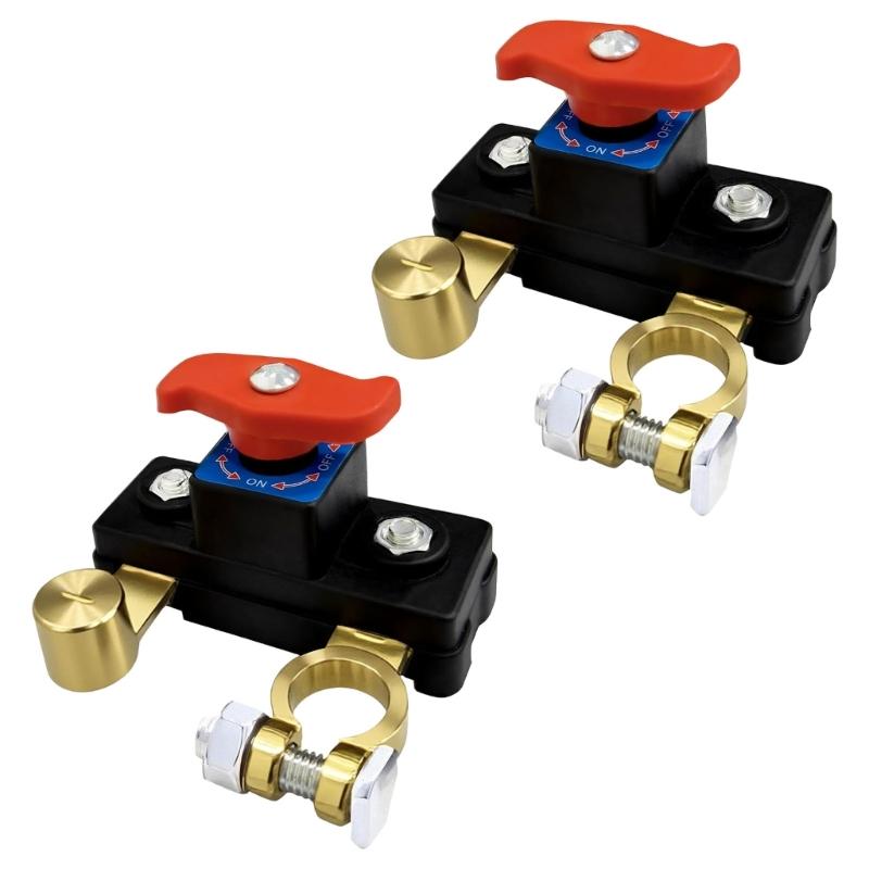 

Pack Of 2 High Conductivity Battery Disconnect Switches set for 12V Trucks with Plastic Insulation & Copper Contacts 1