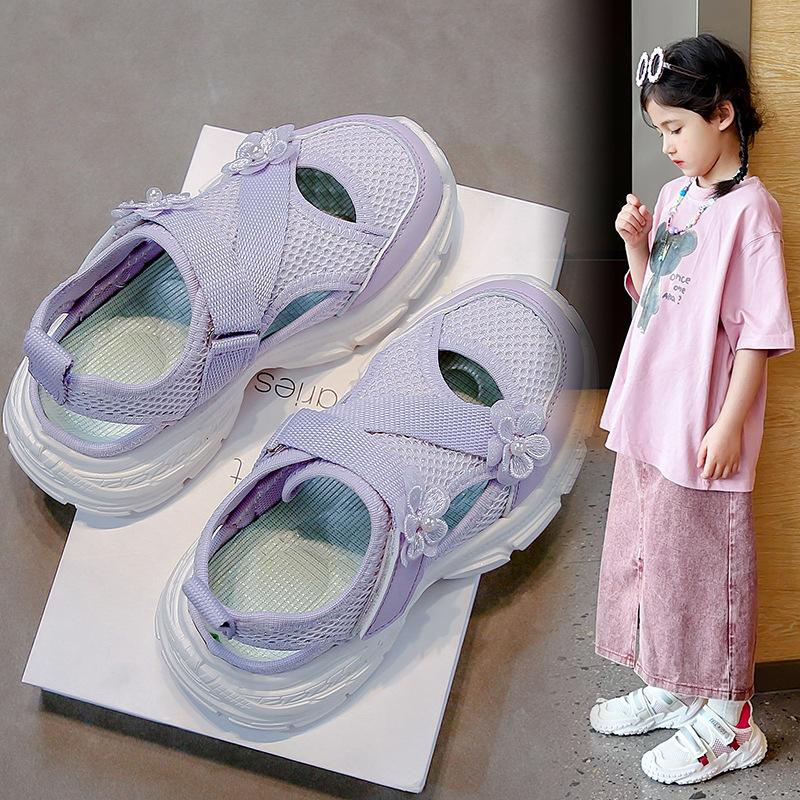 Boys Girls Breathable Mesh Sports Shoes Soft Sole Beach Sneakers for Spring Summer Autumn