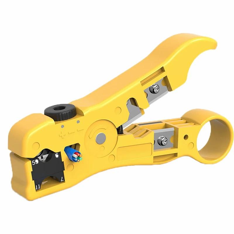 Multi-functional Electric Wire Stripping Knife, Cable Cutter Stripper Tool for UTP STP RG59 RG6 RG7 RG11 Coaxial & Network Cable Maintenance