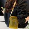Fashionable PVC Messenger Bag Transparent Shoulder Bag Waterproof Square Bag Handbag Phone Bag Women Lipstick Key Storage Bag
