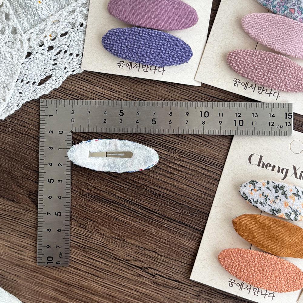 Neue Kinder Haarspangen aus floralem Stoff - Buntes Bonbon-Design für Herbst & Winter