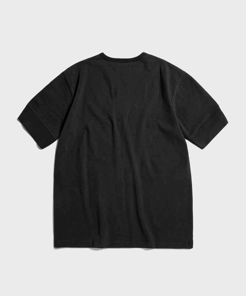 Beulonseun Vintage Short Sleeve Henley Tee Black