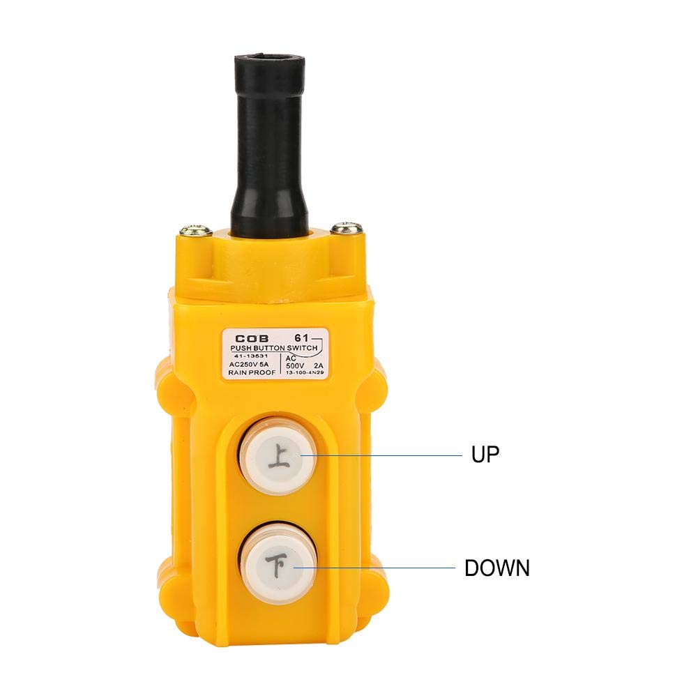 Crane Hoist Control, Crane Chain Hoist Push Button Switch Lifting Pendant Rainproof Controller