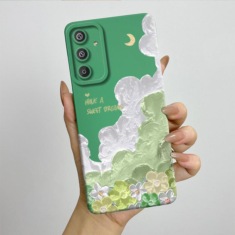 Phone Case for Samsung Galaxy M15 5G F15 5G Fashion Painted Half-wrapped Case Soft Silicon Cases E156 M156 Protection Back Cover