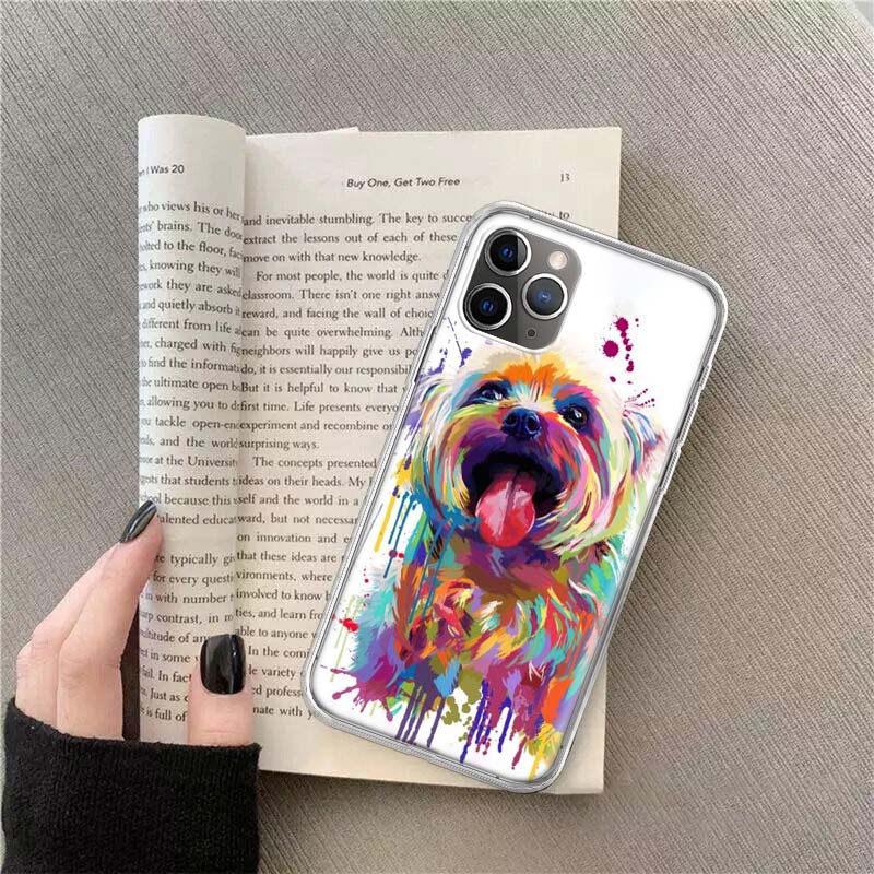 Yorkshire terrier dog Phone For Apple Iphone 12 13 Mini 15 Pro Max 11 Pro 14 Plus 16 Pro Max 16E Case Shell Cover Clear TPU Pro