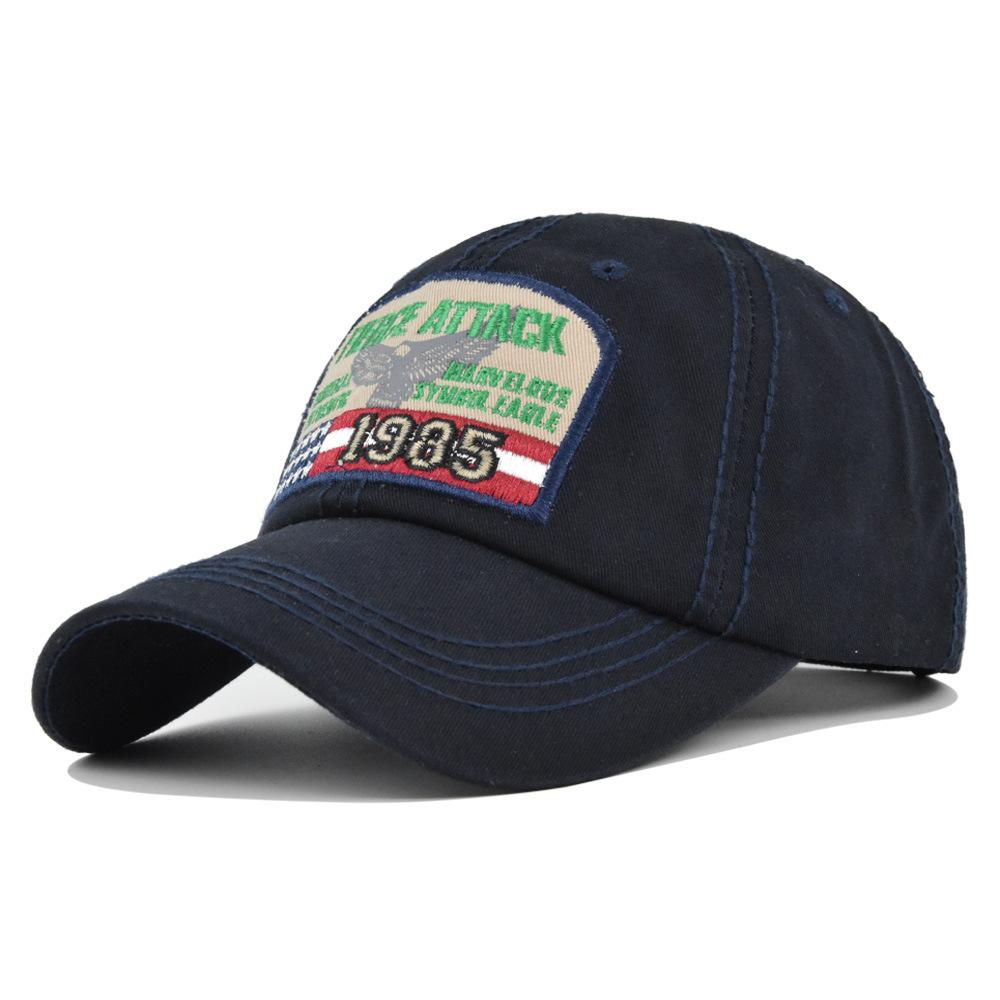 

Baseball Vintage Cap Embroidered Duck Tongue Hat 1985 For Outdoor Cap Activities тёмно-синий