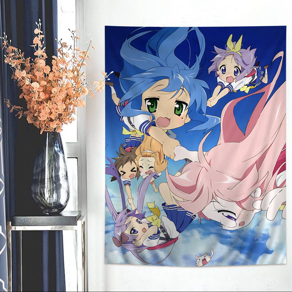 Lucky Star Comedy Anime Hippie Wall Hanging Tapestries For Living Room Home Dorm Decor Art Home Decor