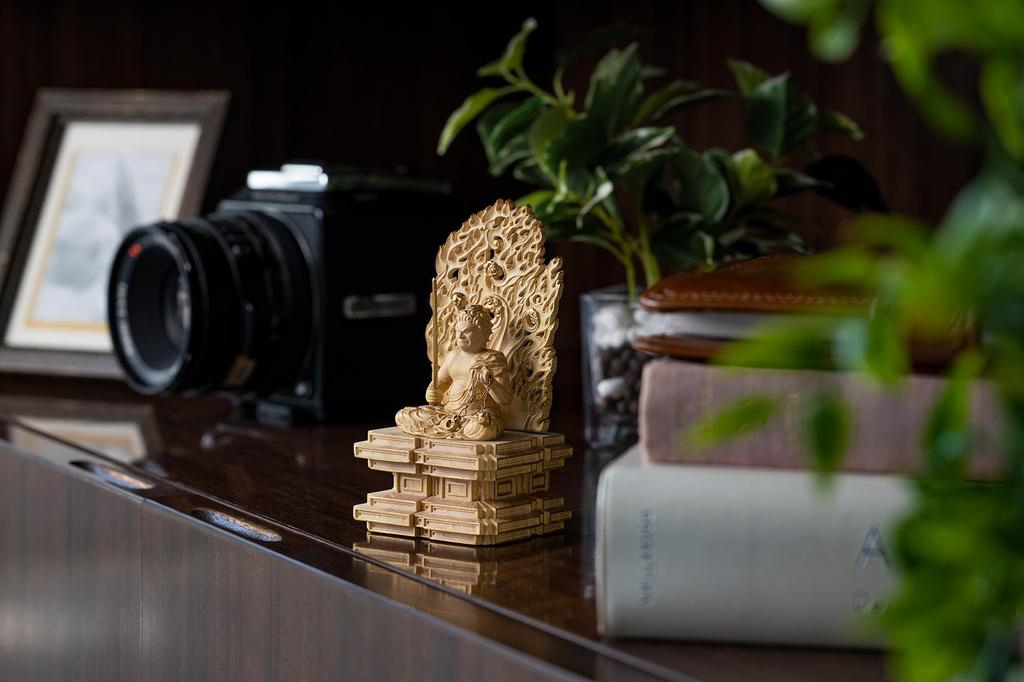 Winzige Buddha Takeda Fudoson Statue Figur Holzschnitzerei Ornament Buddha Statue Welt Takeda Shingen Takeda Fudoson (Buchsbaum aus Holz)_Buddha (GSB