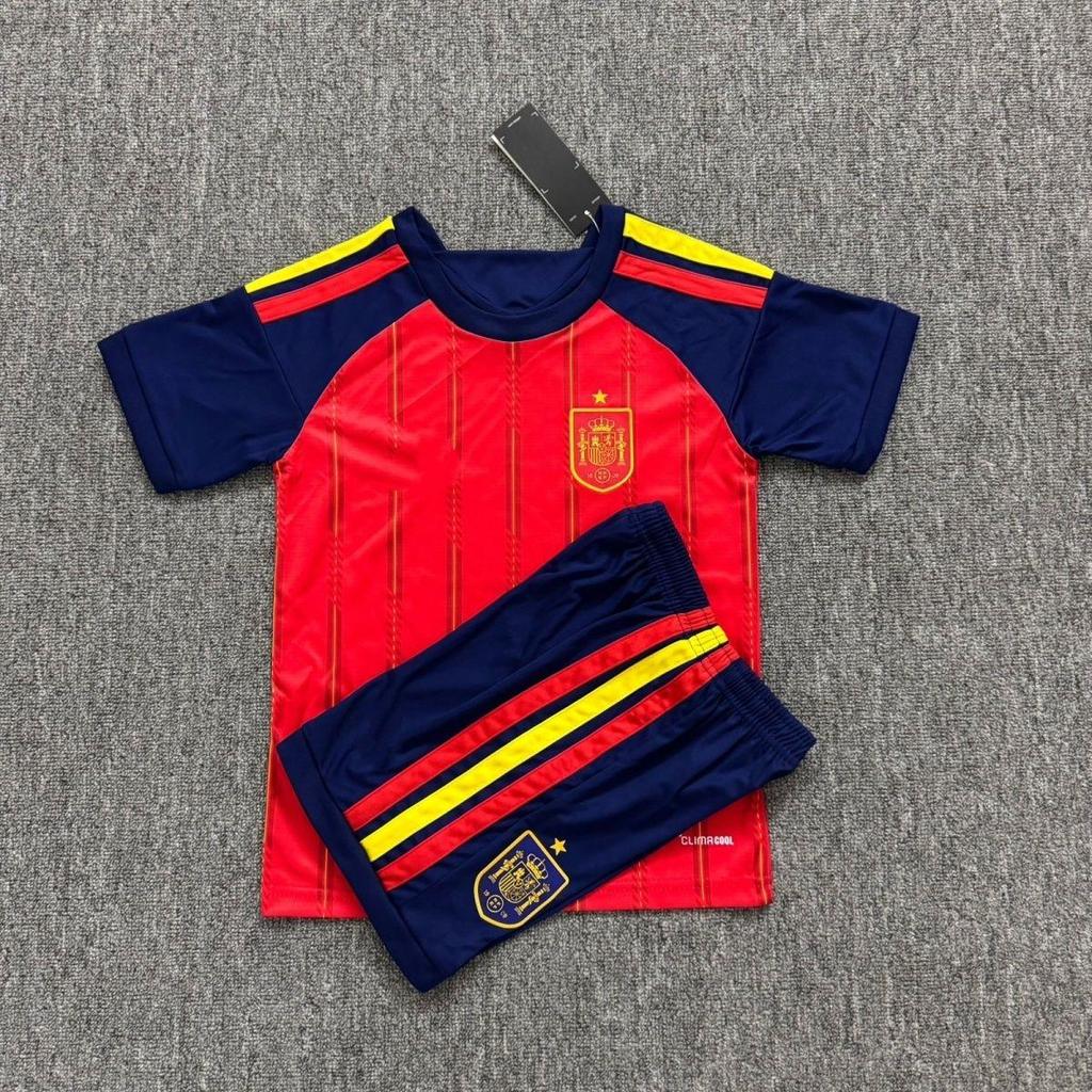 Spain 2026 World Cup Home & Away Kids Jersey Kit Set - Short Sleeve Football Strips