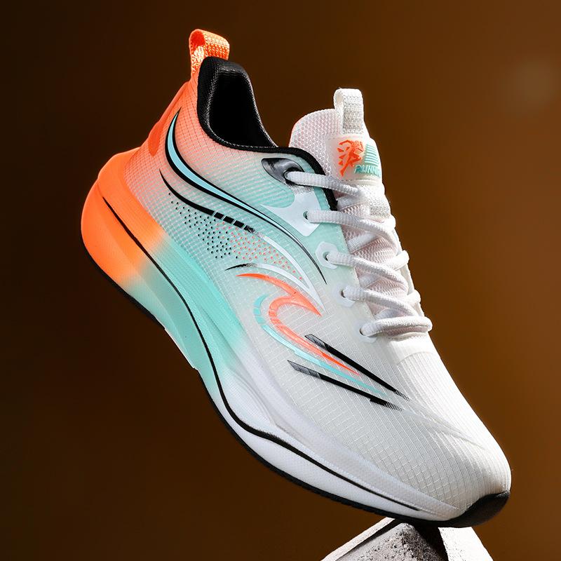 2025 new carbon board running shoes men's mesh breathable sports shoes women's shock absorption youth student professional running shoes