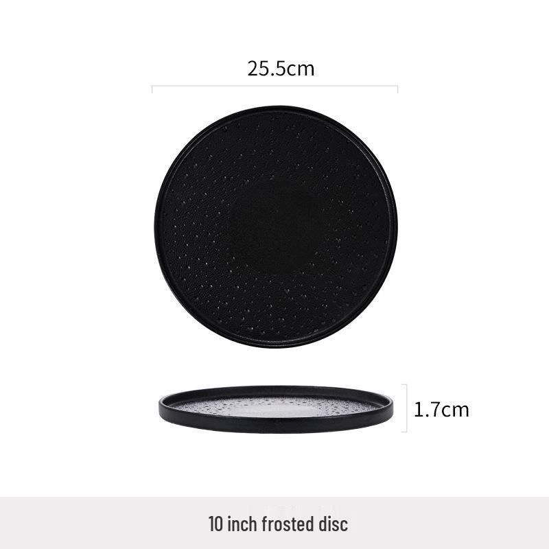 

Минималистичная скандинавская керамическая тарелка однотонной расцветки для стейка и десерта, дизайн «Края кратера Марса»