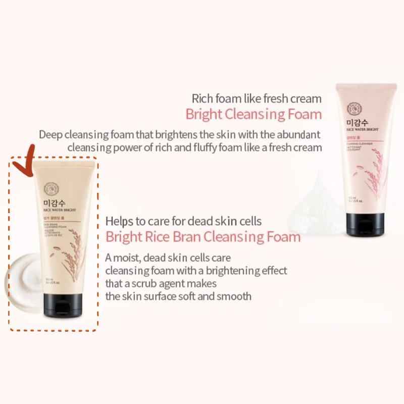 THE FACE SHOP Rice Water Bright Facial Foaming Cleanser 150ml