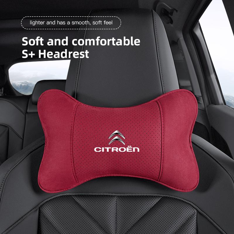Car Seat Headrest Soft Suede Neck Pillow For Citroen C4 C3 C2 C1 DS3 Berlingo Xsara Picasso Auto Interior Accessories keychain aks256