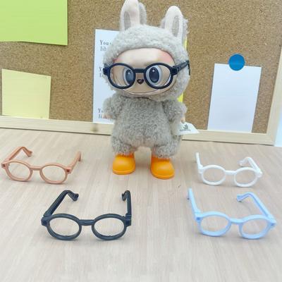 Per Labubu 17cm Occhiali 6.5cm Simpatici Occhiali di Plastica per Bambole Labubu Macaron Accessori Occhiali Giocattolo