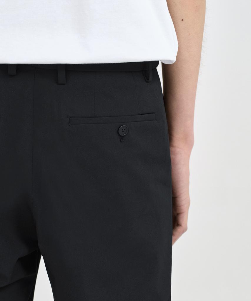 MUSINSA STANDARD [Cooltandard] Semi-Wide Hidden Elastic Waist Slacks [Black]