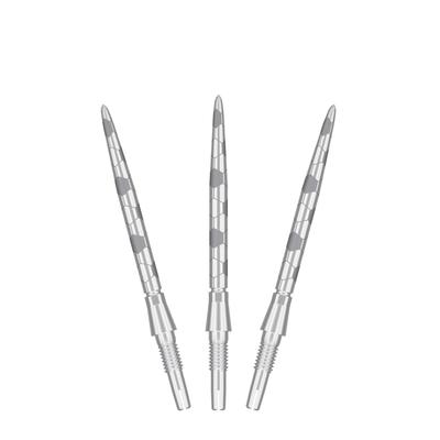 Target Darts Swiss Storm ONYX Dartspitzen (3er Set) 26mm/30mm/35mm - Silber/Gold/Schwarz Ersatz Stahl Dartspitzen (30mm, Silber)