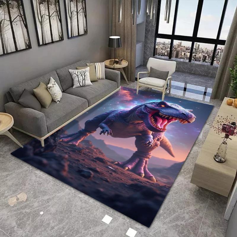 Mighty Dinosaur Printing Large-area Carpet Suitable for Living Room and Bedroom Mats Anti Slip Wear-resistant Soft Rug Beautiful
