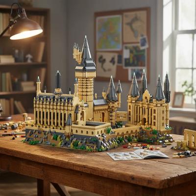 Nový kouzelný hrad Hogwarts Mikro stavebnice Street View Architektura Kreativní MOC Modelová sada Dětské Vánoční Narozeninové Dárky