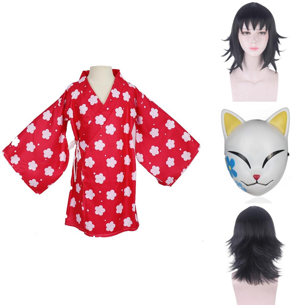 Slayer Demon Kimetsu No Yaiba Makomo Cosplay Costume Women Kimono Robes Suit