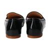 Fabio Rusconi Damen Square Toe Pocket Flat Loafers F41603 Schwarzer Lack, Größe 22,5 cm