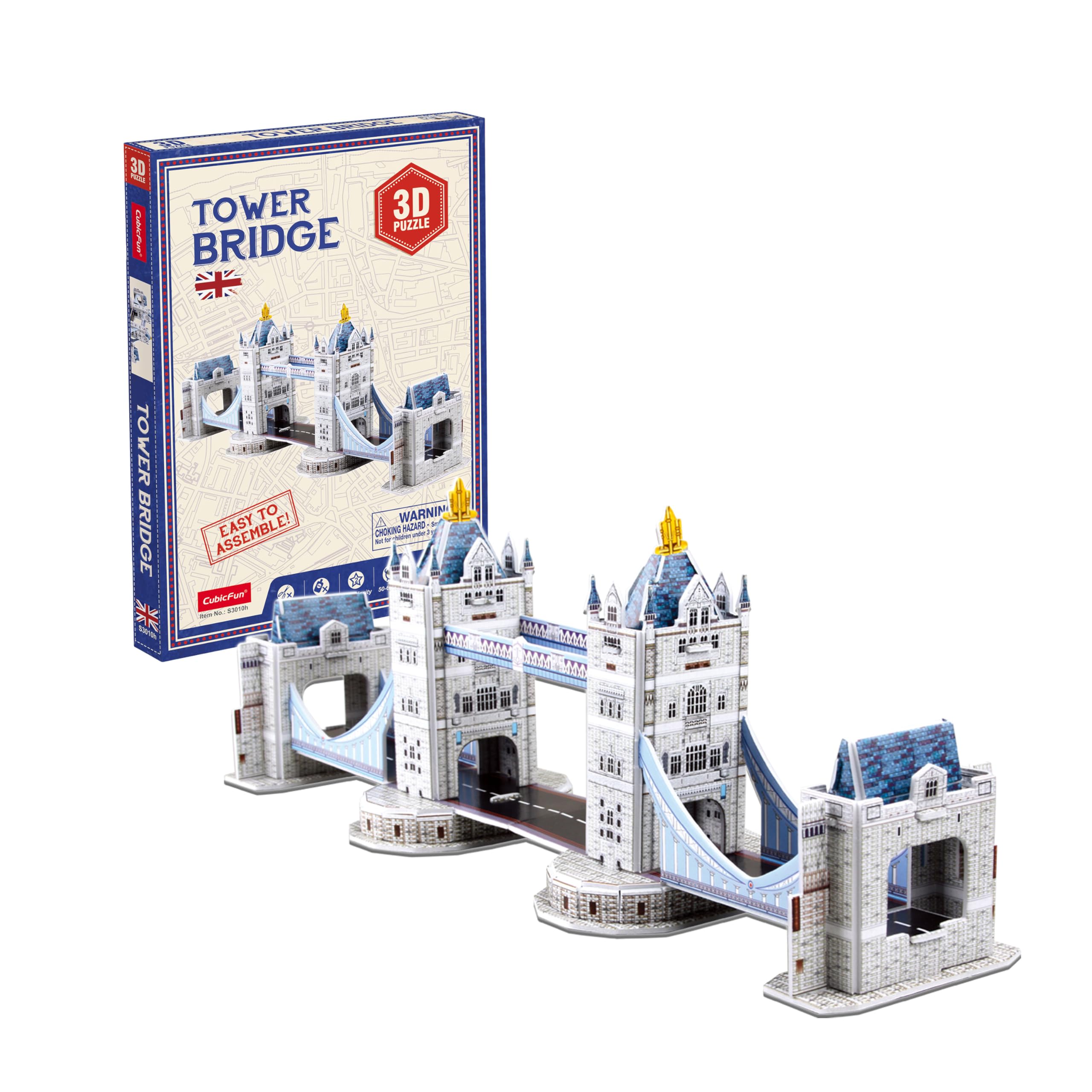 Cubic Fun Tower Bridge Mini Model 3D Puzzle Paper Craft S3010h for Children