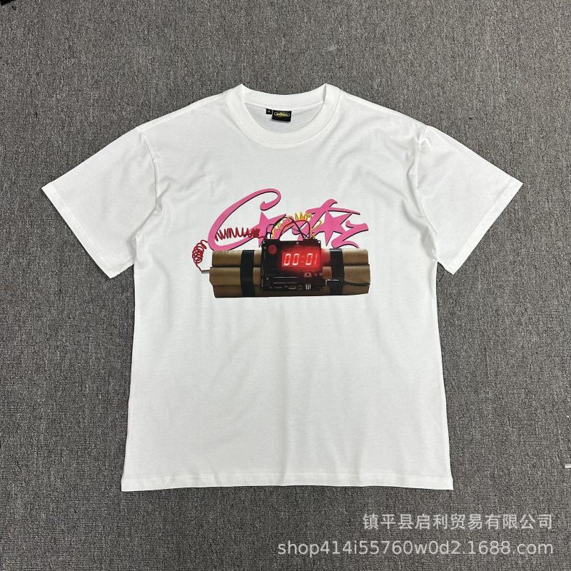 New High Street Corteiz Alcatraz Fun Letter Print Men's and Women's Casual Short Sleeve T-Shirt