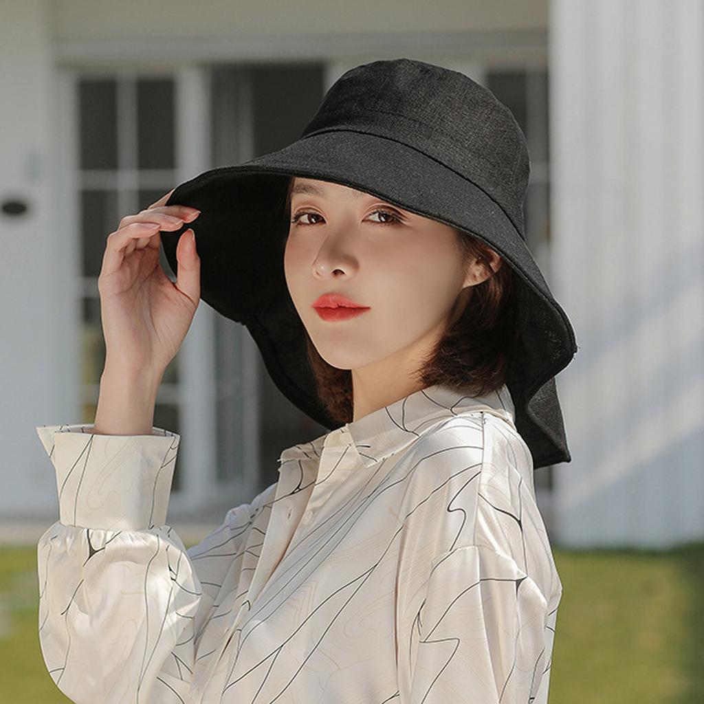 Women's Summer Outdoor Sun Protection Hat Wide Brim UV Shield Bucket Hat for Beach Cycling Hiking Lightweight Breathable