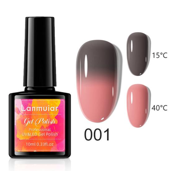 10 ml Schnelltrocknend Sichere Inhaltsstoffe Mehrere Farben Nagellack Temperaturverlaufsänderung Gel-Nagellack Nagelzubehör