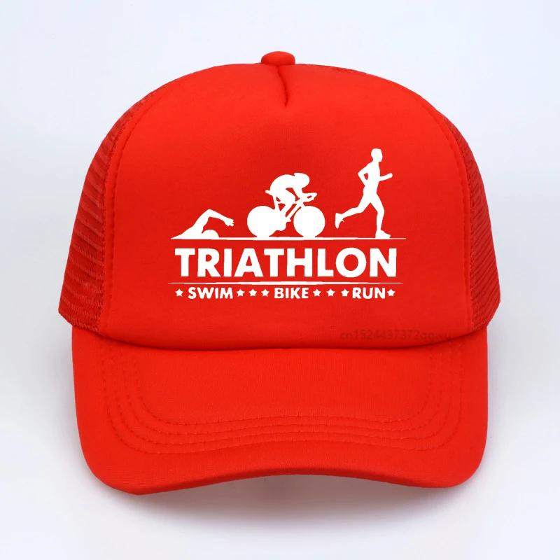 

Triathlon Athlete Lover Triathlon Sport Mesh Breathable hats NEW Boy Adjustable Baseball Cap Summer Golf Dad Hat gorras Adjustable