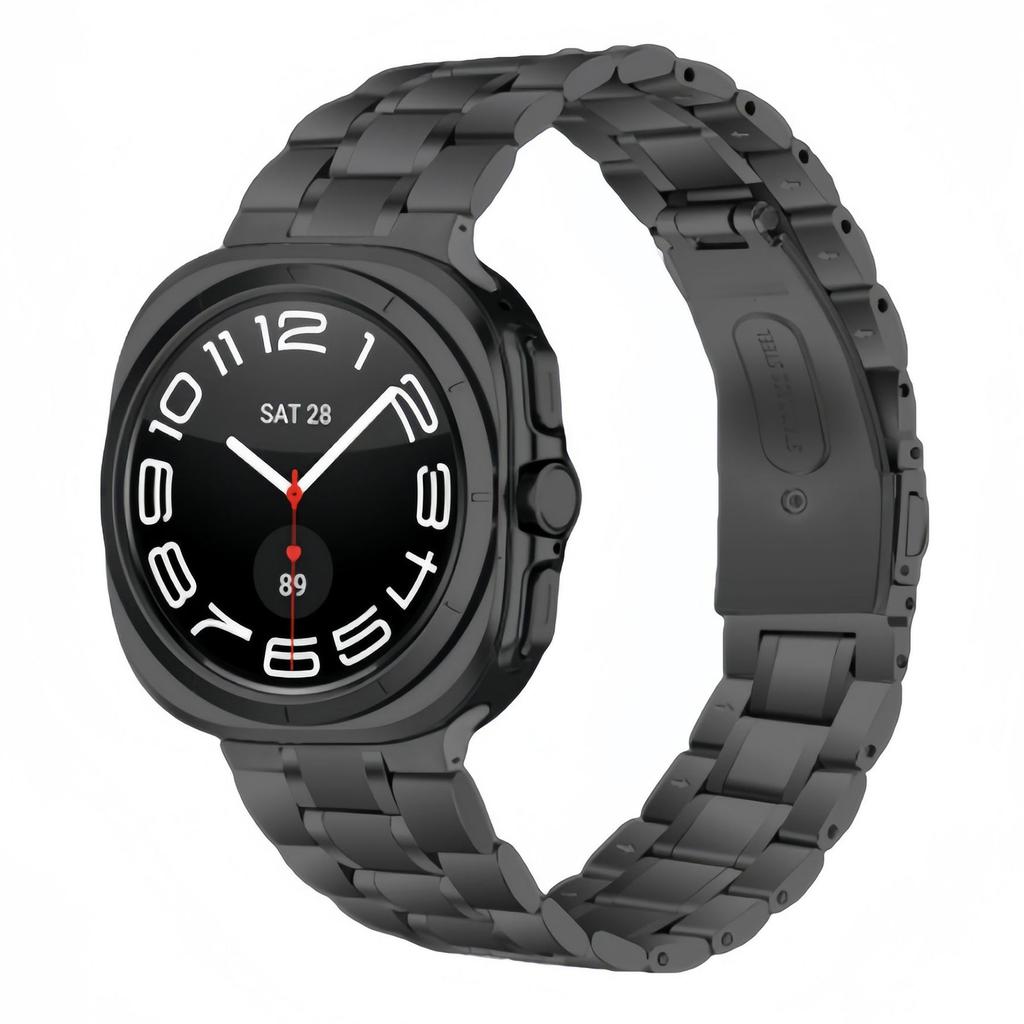 Watch Band for Samsung Galaxy Watch8 44mm/40mm/Watch8 Classic 46mm Stainless Steel 5-Bead Wrist Strap