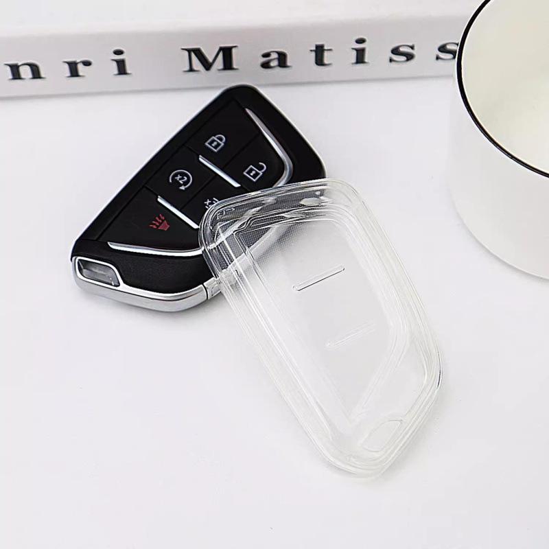 Transparent Soft Shell Key Case for Cadillac CT5, XT5, CT4, GT4, CT6