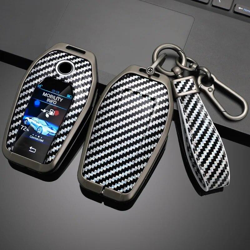 Carbon Fiber Zinc Alloy Car Key Case Cover for BMW 5 7 Series G12 G11 G30 G32 G31 I8 I12 I15 G01 X3 G02 X4 G05 X5 G07 X7 Car Bag
