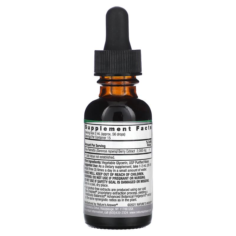 Saw Palmetto Extract, Alcohol-Free, 2,000 mg, 1 fl oz (30 ml)