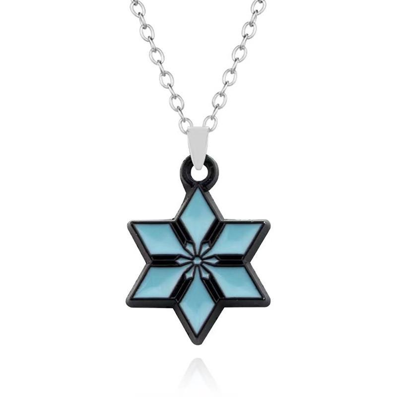 New Genshin Impact Elemental Vision Pendant Necklace Set Stylish Alloy Leaf Design