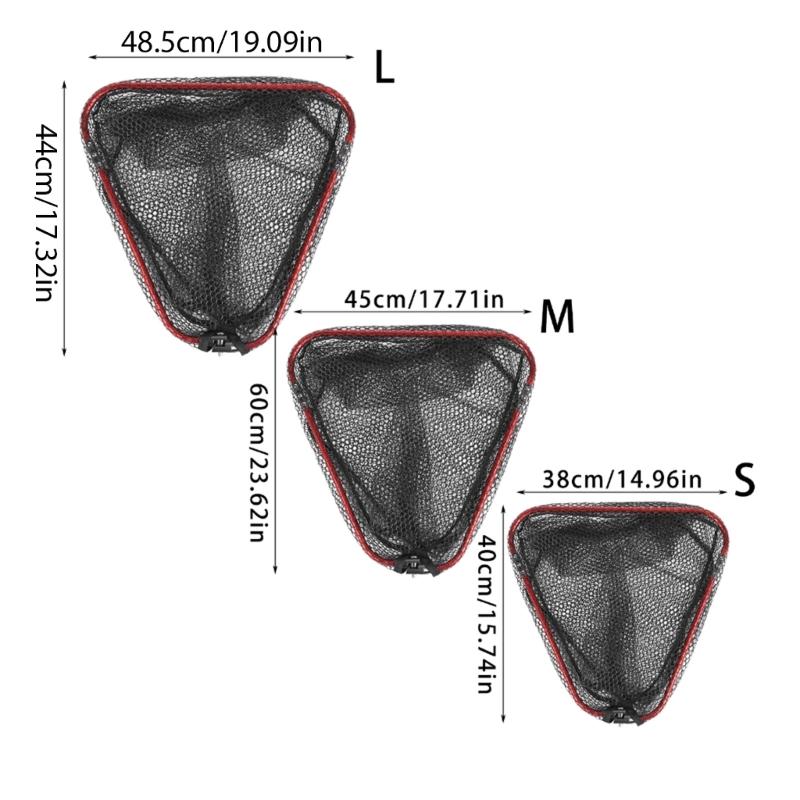 Foldable Net Head Sea Fishing Net Head Replacement Saltwater Fishing Tools Aluminum Net Landing Net Head 40cm/60cm/65cm