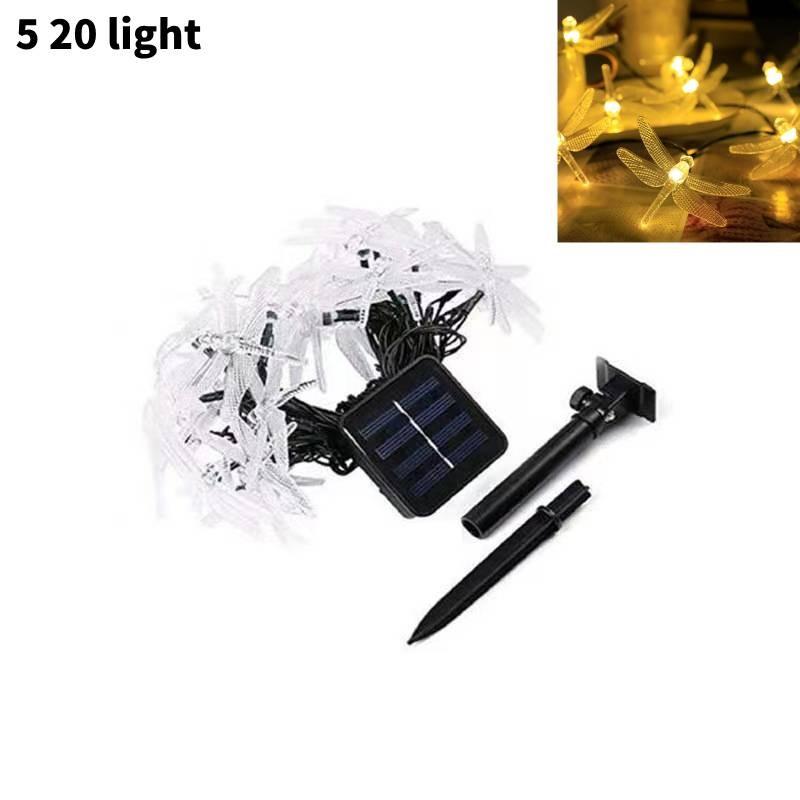 

Led Solar Powered Dragonfly Lights Fairy Lamp Garden Party Outdoor Christmas Warm White Light,5M