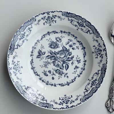 ZISIZ Ceramic Rose Flower Dinner Plates