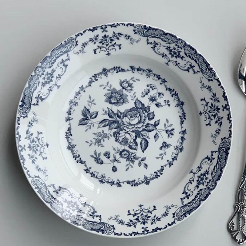 ZISIZ Ceramic Rose Flower Dinner Plates