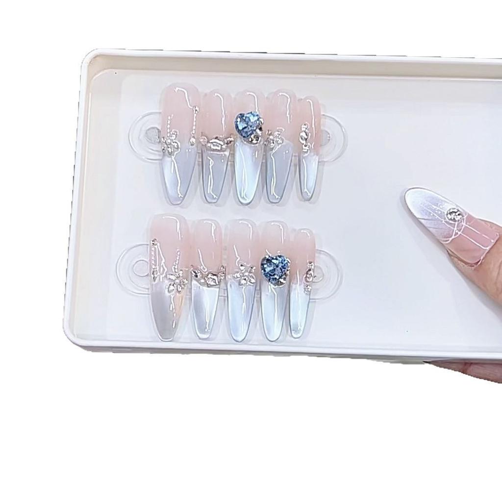 Handmade Phototherapy Wear Armor Blueberry Jam Long Thin Dog High-end Cat Eye Style New Manicure Patch