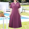 Abito estivo da donna elegante Abito estivo casual a maniche corte taglie forti