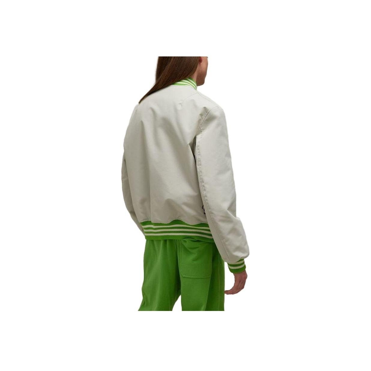 

Y-3 Striped Letter Loose Baseball Collar Jacket Unisex Jackets Green IQ2143 M