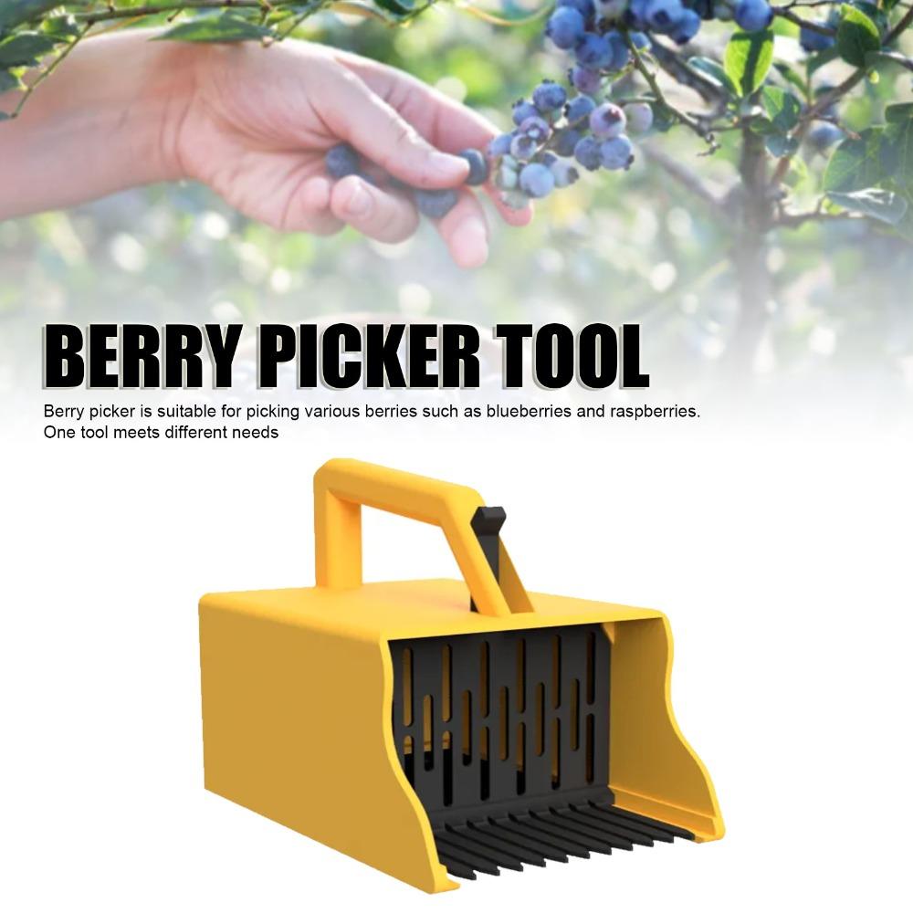 Yellow Berry Picker Rake Universal Berry Picker Tool Durable Raspberries Picking Rake Garden Picks